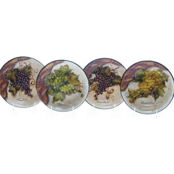 4 PC of Certified International Vino Soup Pasta Bowl Assorted